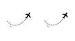 © Tm Studio - Two airplanes flying along curved dashed paths in a white background