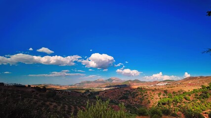 Wall Mural - Countryside time lapse at Ardales, Andalusia, Spain