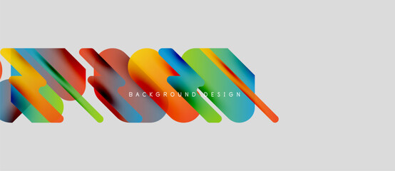 Wall Mural - Abstract colorful shapes overlap, creating dynamic background design. Bright hues blend, offering modern visual appeal.