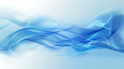 Wall Mural - Abstract blue wave background texture. Flowing light and dark blue curves. Digital art concept.