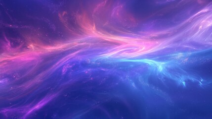 Wall Mural - Colorful cosmic nebula with shining stars. Abstract glowing galaxy background for science, space