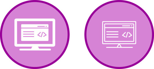 Wall Mural - Clean Code Vector Icon