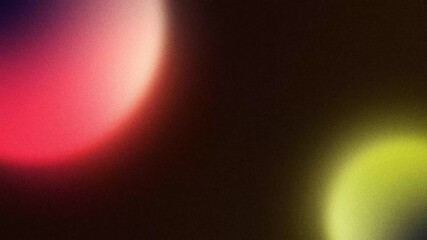 Wall Mural - abstract red, pink and sulfur yellow gradient spheres with noise texture, looped animated background