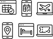 © Shehroo Time - online booking and reservation system vector icon set