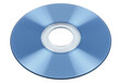 © Marcel - Blue compact disc isolated on white, digital storage media for data backup and music, shiny surface
