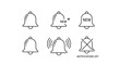 © Roann - Notification bell icon set with new alerts, ringing, mute, and notification off symbols for app UI, digital alerts, message notifications, and reminders vector graphics