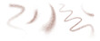 © Syuzann q - Coffee powder top view figures set. Grounded cocoa squiggle isolated on transparent background. Noise dark brown gradients fly curves. Grainy texture splash wavy textured element. Vector gritty lines.