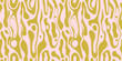 © Olgastocker - Vector abstract seamless pattern with organic shapes. Funky background with liquid lines, fluid shapes, spots, biological structures. Groovy wavy psychedelic texture. Pink and green repeating design