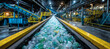 © Karya Nepo - Conveyor belt with plastic recyclables at the enterprise, waste recycling and disposal concept