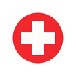 © kayden - Red cross medical icon button for health and emergency illustration