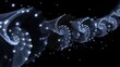 © SiyamBin - High quality photo of a futuristic dna helix structure with glowing particles