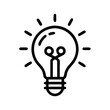 © khadija - Light bulb icon a symbol of idea and innovation, perfect for representing creativity, solutions, and bright ideas in a minimalist style