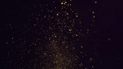 Wall Mural - Golden Dust Motes Slowly Rise and Sparkle in a Seamlessly Looping Abstract Motion Background ethereal, soft focus, background