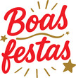 © Paula - Boas Festas Lettering Português Vetor