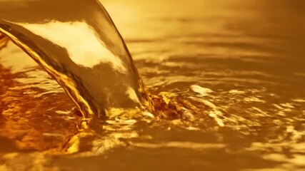 Wall Mural - molten gold metallic liquid flow seamlessly looping reflective background ripple, reflective backgro