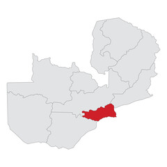  Zambia map with Lusaka city. Map of Zambia with capital city Lusaka.