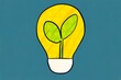 © ADDICTIVE STOCK - Eco energy icon with light bulb and green sprout