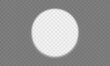 © Roman - Shadow overlay of flashlight or spotlight frame. Transparent overlay shadow effect from circle spotlight beam. Realistic light effect of shadows on transparent background. Vector.