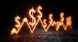 © Khairunnisa - Glowing golden dollar signs trace a growing upward trend against a dark background