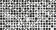 © Amjad - Vector art of a diverse collection of abstract geometric shapes and symbols in black on a