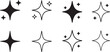 © MD.Kawsar Hossan - Isolated sparkle icons, black shining star symbol, glowing sparkle vector, minimal light burst design, bright decorative icon set, modern clean glowing element, luxury shine illustration