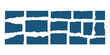 © sarcas - Torn paper set, rough edge frame, jagged rectangle torn paper shape