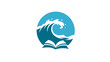 © baehaqi - Dynamic ocean wave and open book vector graphic. Concept of learning, knowledge, education, literature, wisdom, and fluid information flow.