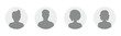© ISHWARAN - Monochrome diverse faceless anonymous people characters avatar headshot portrait isolated set
