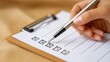© vlntn - Hand Marking Checklist on Clipboard with Pen