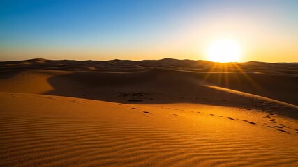 Wall Mural - Dynamic desert shadows timelapse illustrating the sun's movement across rolling sand dunes and textures wilderness, geometry, abstract