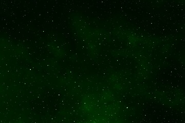 Wall Mural - Green galaxy space background. Starry night sky background. Night sky with stars.
