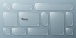 © marruu - Set of liquid glass morphism elements on blue background. Abstract geometric frosted glass shapes for creative design. UI design.