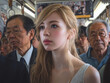 © Atlantis - Young woman commuting on a crowded subway train