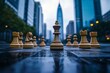 © Ilia - Urban chess strategy with king amidst cityscape