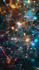 Wall Mural - Digital art of a cosmic network in space