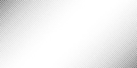 Wall Mural - Dotted gradient halftone background. Horizontal seamless dots pattern in pop art style. Abstract modern stylish texture. Vector illustration.