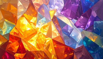 Wall Mural - Colorful abstract geometric polygonal design with triangle pattern