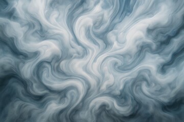 Wall Mural - Abstract swirling light smoke texture with soft cloud-like patterns on a blue background creating a dreamy atmospheric background effect. Ai generative