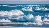 Ice floes in turquoise water