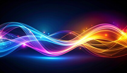 Wall Mural - Abstract blue and purple fractal smoke design with dynamic lines and wave motion texture illustration