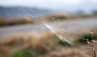 broken spider web