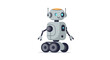 © Donjuan Visual - Smiling Robot with Wheels A Friendly Futuristic Companion