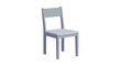 © Viana - Minimalist Illustration of a Simple Gray Wooden Chair on Plain White Background Creates a Serene and Versatile Visual Asset for Interior Design