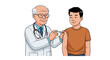 © VISIONER ADVANCE - Doctor administering a vaccine to a patient, highlighting the importance of health and preventive care