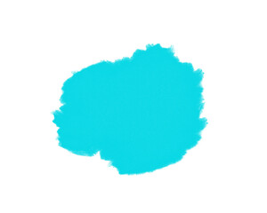 Wall Mural - Soft blue watercolor paint splash with smooth gradient and cloud-like texture on white background. Perfect for digital art, graphic design, and modern abstract backgrounds. Minimal artistic brush 