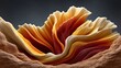 © hamza - Abstract folds resembling silk in coral and sand tones.