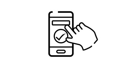 Search in browser on search icon. Flat pictogram for web.