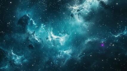 Wall Mural - The Stars And Blue Nebula In Space. Galaxy exploration through outer space towards glowing milky way galaxy.	
