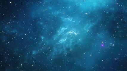 Wall Mural - The Stars And Blue Nebula In Space. Galaxy exploration through outer space towards glowing milky way galaxy.	
