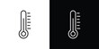 © Creatives - Temperature icon vector illustration. editable stroke icon.